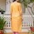 yellow fancy silk blend long kurti