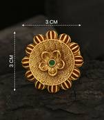 Buy Traditional antique gold floral statement ring for women