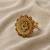 Traditional antique gold floral statement ring for women
