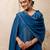 teal fancy silk blend kurta set