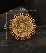 Buy Traditional antique gold floral statement ring for women