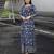 Embroidery zari sequance work with full flaired gown