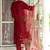 maroon fancy cotton silk kurta set