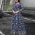 Embroidery zari sequance work with full flaired gown