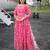 Embroidery zari sequance work with full flaired gown