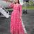 Embroidery zari sequance work with full flaired gown