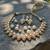 Royal gold plated kundan choker necklace set with earrings for women