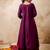 purple fancy silk blend kurta set