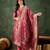 pink fancy organza kurta set