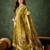 mustard fancy organza kurta set