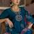 teal fancy cotton silk kurta set