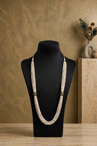 Elegant multi-layer pearl mala necklace for women