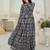 Embroidery zari sequance work with full flaired gown