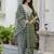 Green silk blend designer festive wear readymade suit