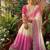 Magenta Color  embroidery sequence work georgette Saree