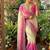 Magenta Color  embroidery sequence work georgette Saree