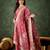 pink fancy organza kurta set