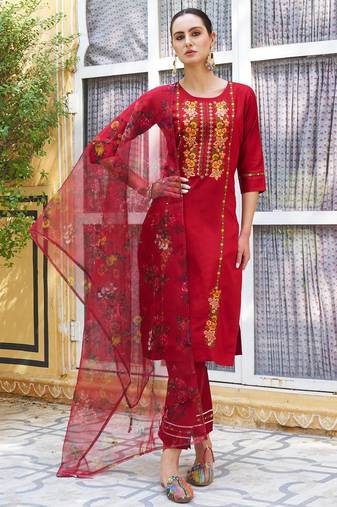 black fancy viscose rayon kurta set