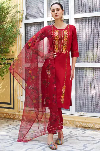 black fancy viscose rayon kurta set