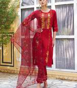 black fancy viscose rayon kurta set