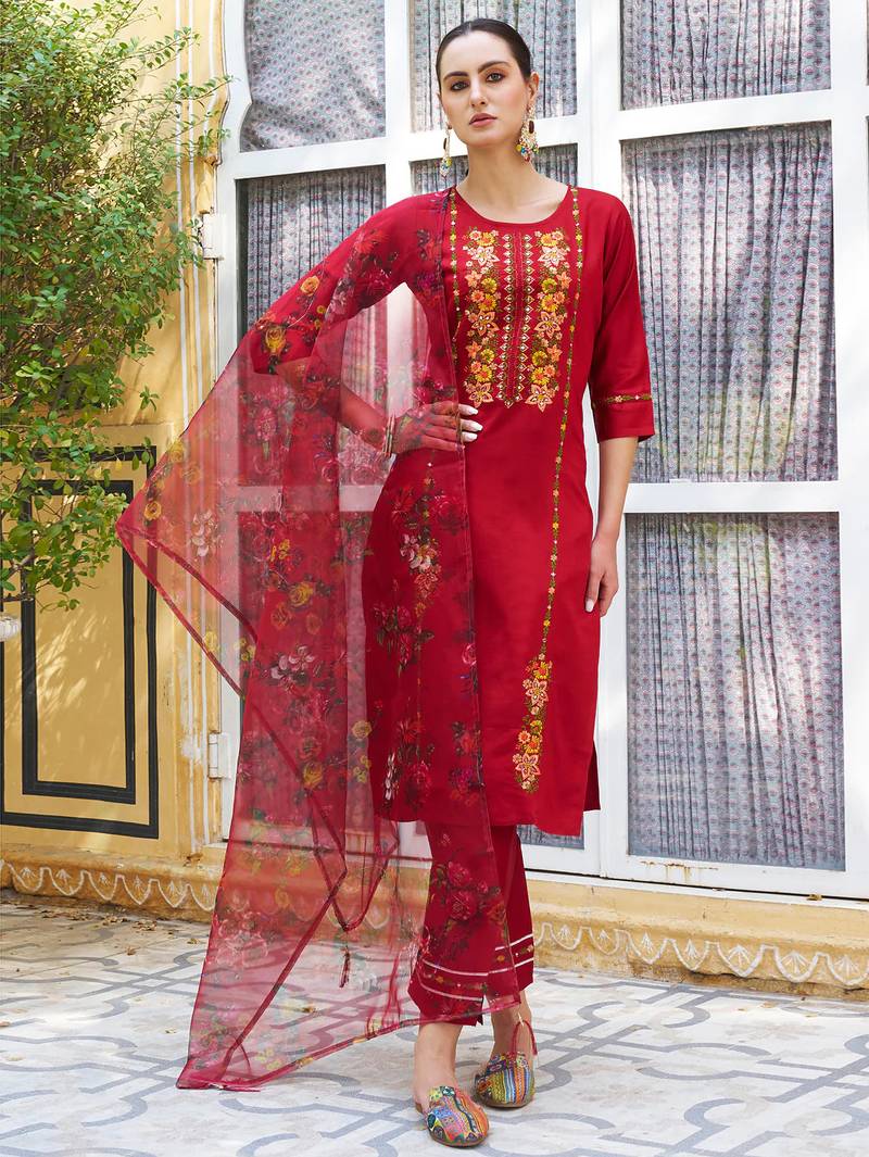 black fancy viscose rayon kurta set
