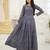 Embroidery zari sequance work with full flaired gown