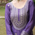 purple fancy silk kurta set