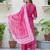Pink silk blend designer festive wear readymade suit