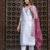 white fancy chanderi silk kurta set