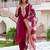Maroon silk blend designer festive wear readymade suit