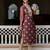 purple fancy silk blend long kurti