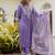 purple fancy silk blend kurta set