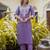 purple fancy silk blend kurta set