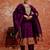 purple fancy cotton silk kurta set