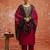 Maroon silk blend designer festive wear readymade suit