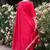 rani-pink fancy silk blend kurta set