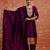 purple fancy cotton silk kurta set