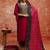 Maroon silk blend designer festive wear readymade suit