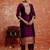 purple fancy cotton silk kurta set