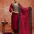 Maroon silk blend designer festive wear readymade suit