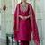 Pink cotton silk blend designer festive wear readymade suit
