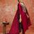 Maroon silk blend designer festive wear readymade suit