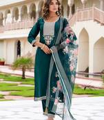 green fancy viscose rayon kurta set
