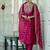 Pink cotton silk blend designer festive wear readymade suit