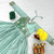 sky-blue fancy pure silk blend long kurti