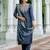 grey fancy cotton silk kurta set