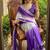 Purple Color  embroidery sequence work georgette Saree