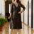black fancy silk blend kurta set