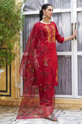 black fancy viscose rayon kurta set