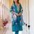 dark-sea-green fancy viscose rayon kurta set